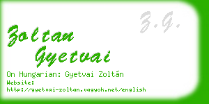 zoltan gyetvai business card